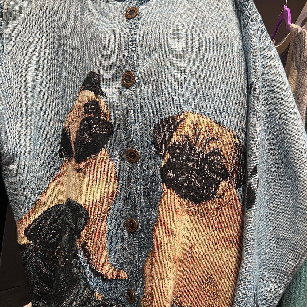 VINTAGE 90S DEADSTOCK PUG WOVEN JACKET - Picture 5 of 6